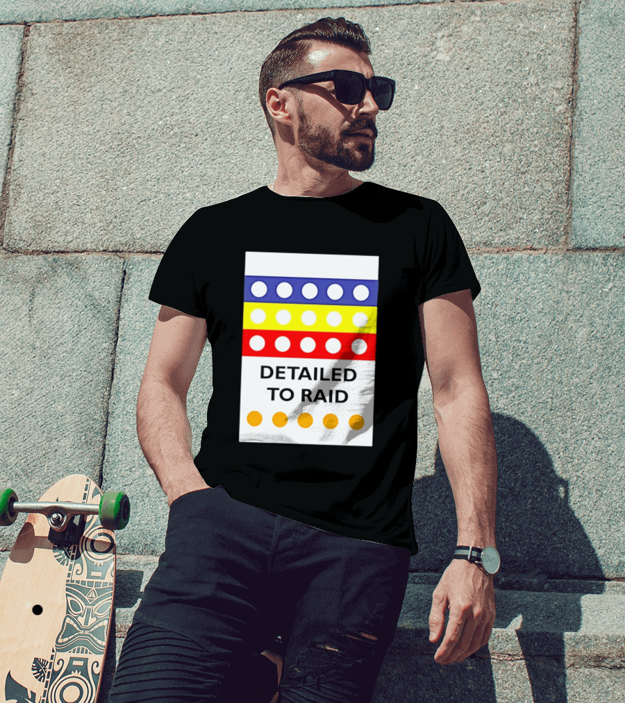 Detailed To Raid Colorful Circle Stripes T-Shirt