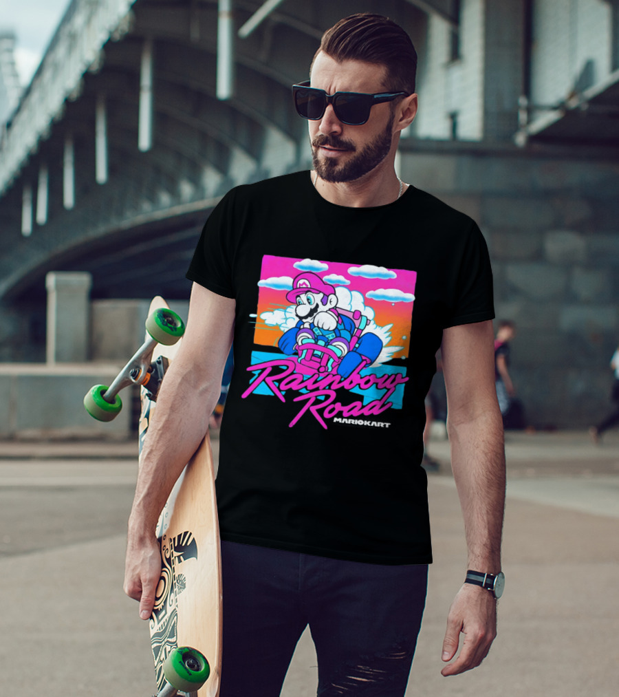 Rainbow Road Super Mario Kart Racing Adventure T-Shirt