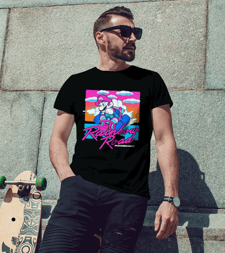 Rainbow Road Super Mario Kart Racing Adventure T-Shirt