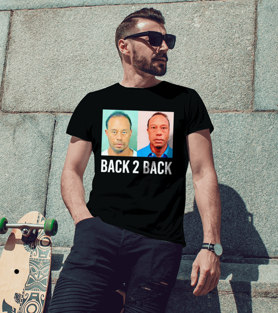 Tiger Woods Back 2 Back Shot Photo Collage T-Shirt