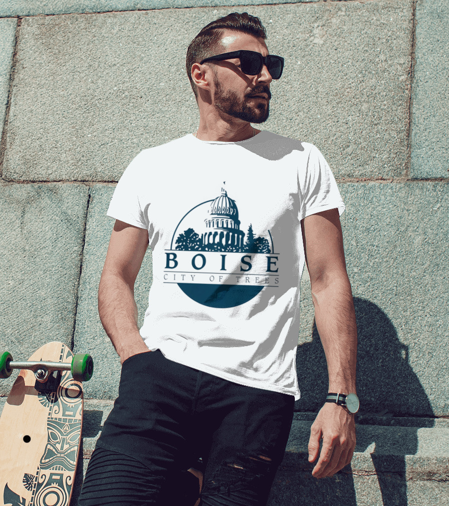 Boise City Of Trees Capitol Building Skyline T-Shirt