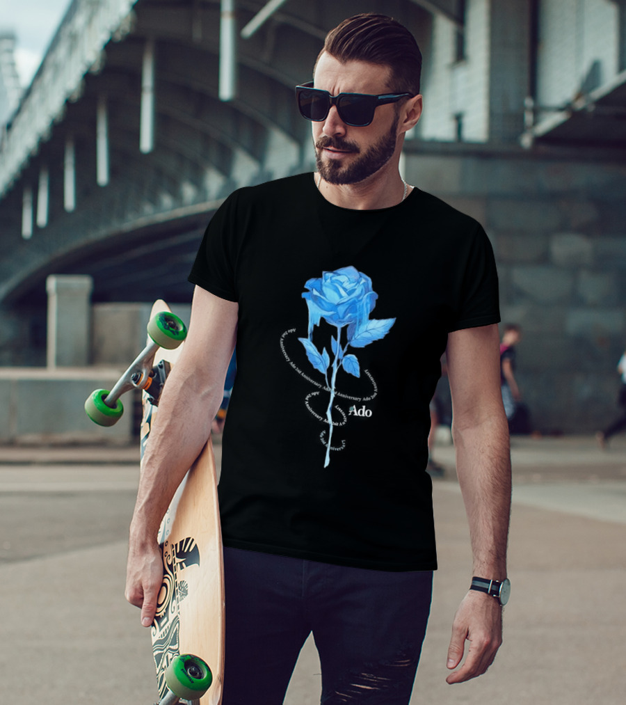 Ado Staff Blue Rose 5th Anniversary Los Angeles LA T-Shirt
