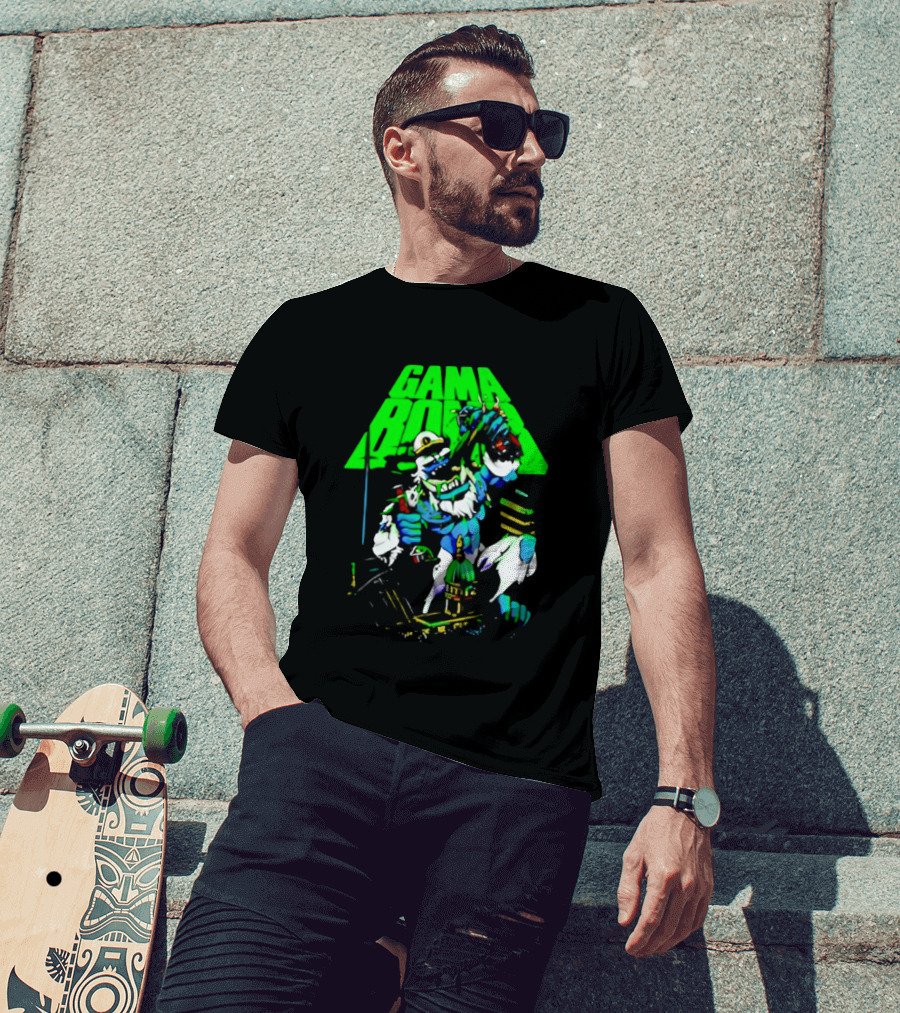Gama Bomb Drink Up Skeleton Monster Cheers T-Shirt