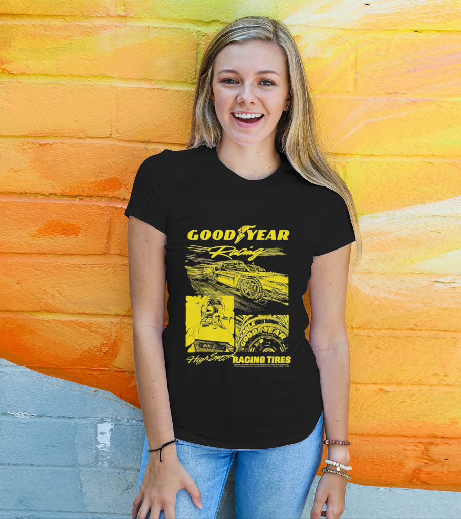 Goodyear Racing High Speed Racing Tires Panels T-Shirt