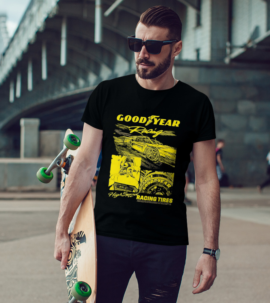 Goodyear Racing High Speed Racing Tires Panels T-Shirt