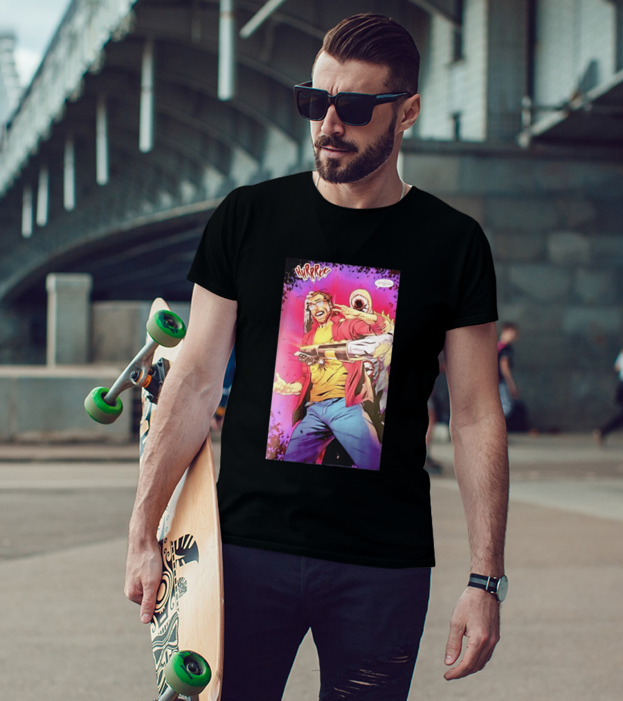 Hirrrkk Paul Rabin Spider Man Marvel Comic Action Panel T-Shirt