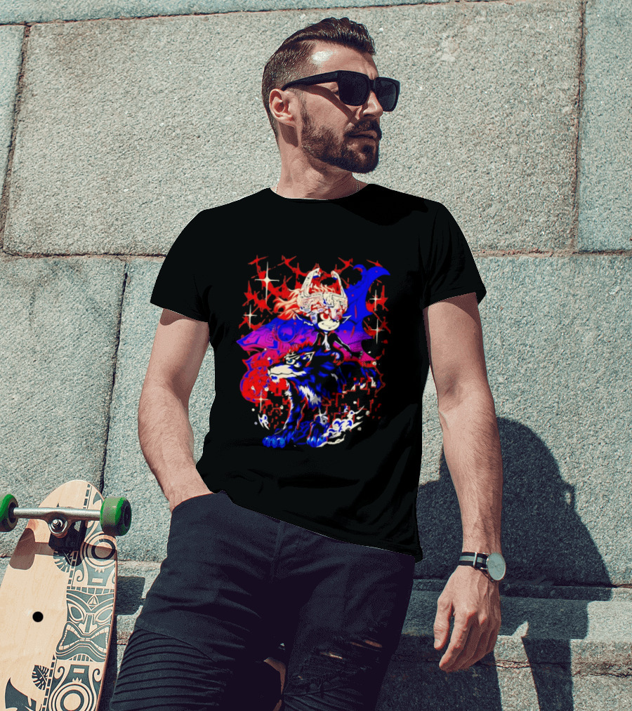 The Legend Of Zelda Twilight Princess Towards The Light Midna And Wolf Link Dual Form T-Shirt