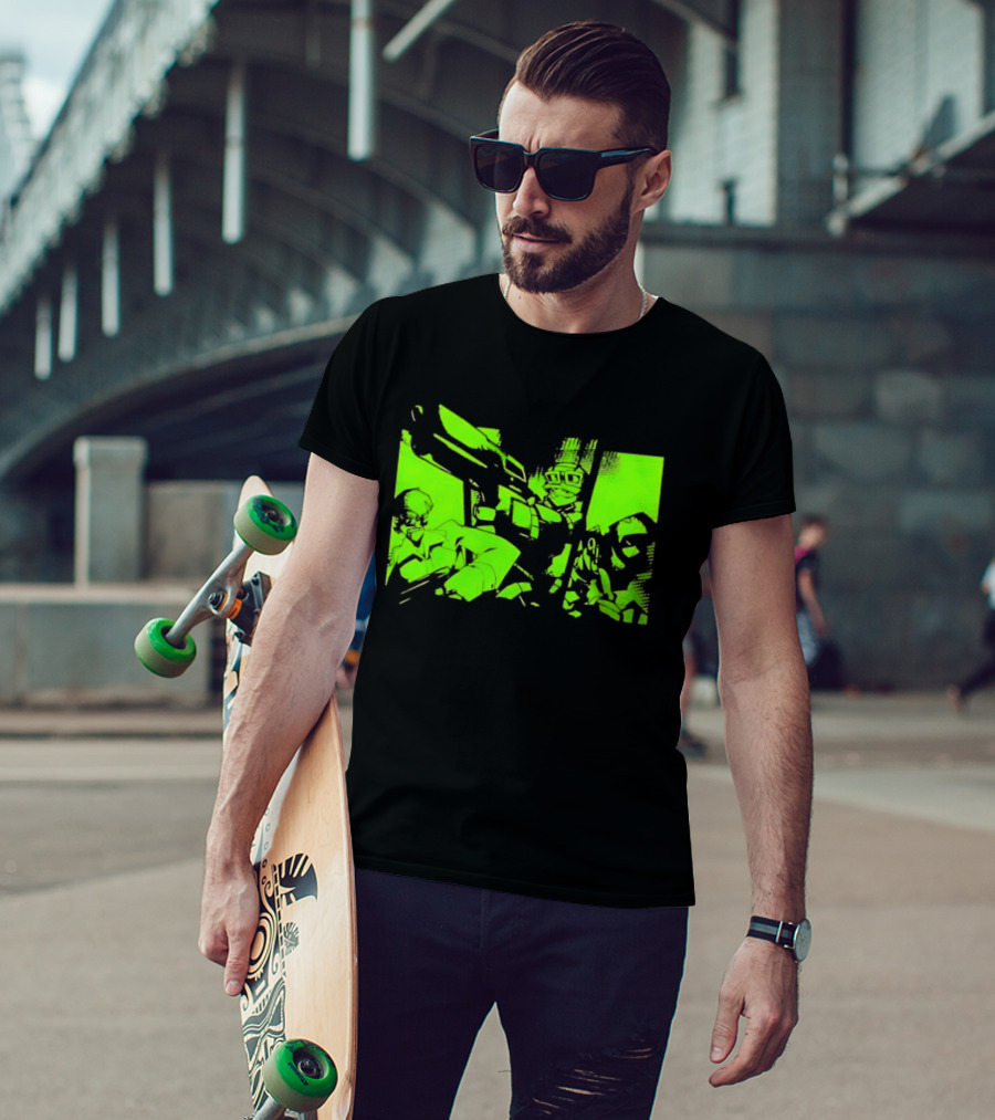 TimeSplitters Green Video Game Characters Neon T-Shirt