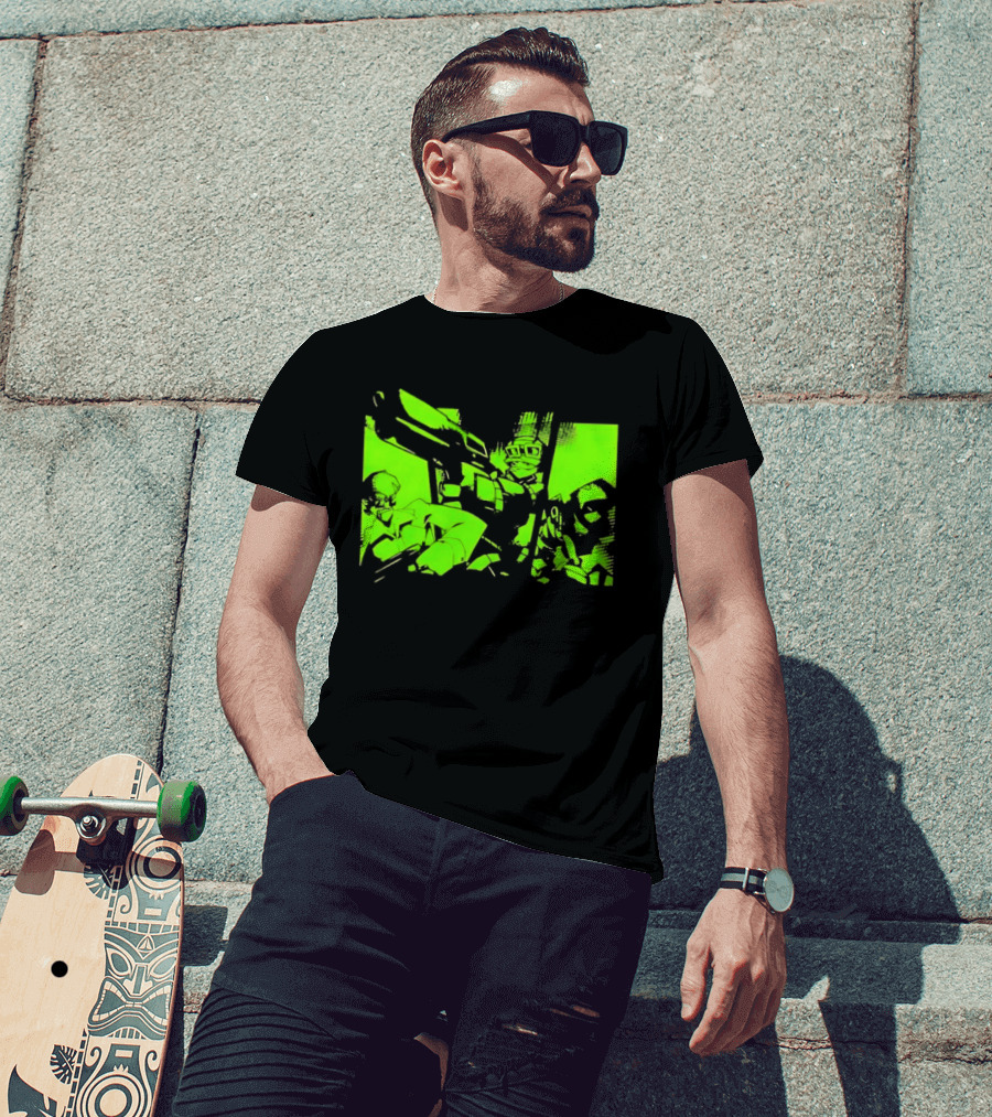TimeSplitters Green Video Game Characters Neon T-Shirt
