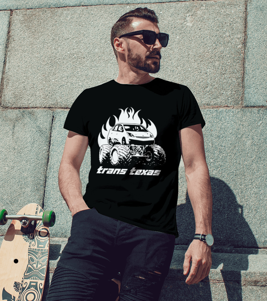 Trans Texas Monster Truck Fiery Off Road Power T-Shirt