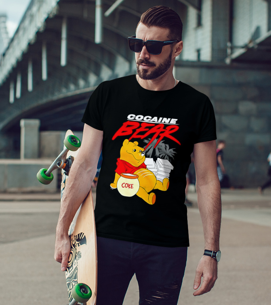 Winnie The Pooh Cocaine Bear Coke Honey Pot T-Shirt