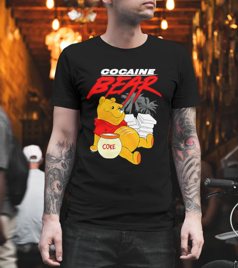 Winnie the Pooh Cocaine Bear Coke Honey Pot T-Shirt