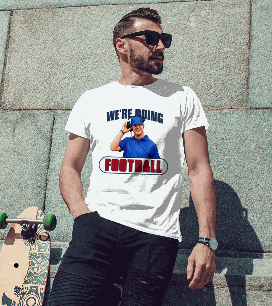 New York Giants We're Doing Football Coach Headset T-Shirt