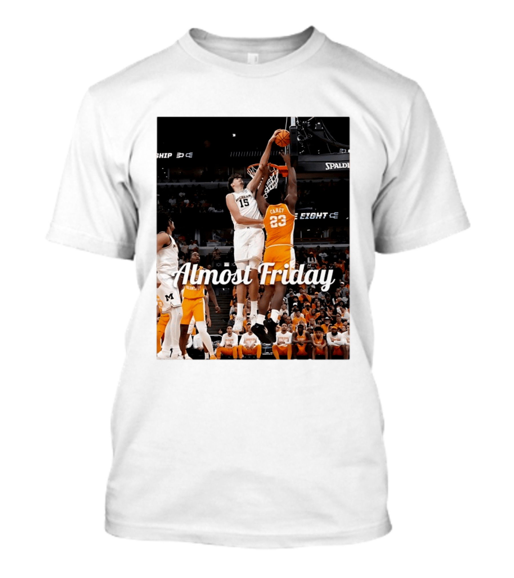 Tennessee Volunteers Vs Michigan Wolverines NCAA Elite Eight Almost Friday Basketball Action T-Shirt