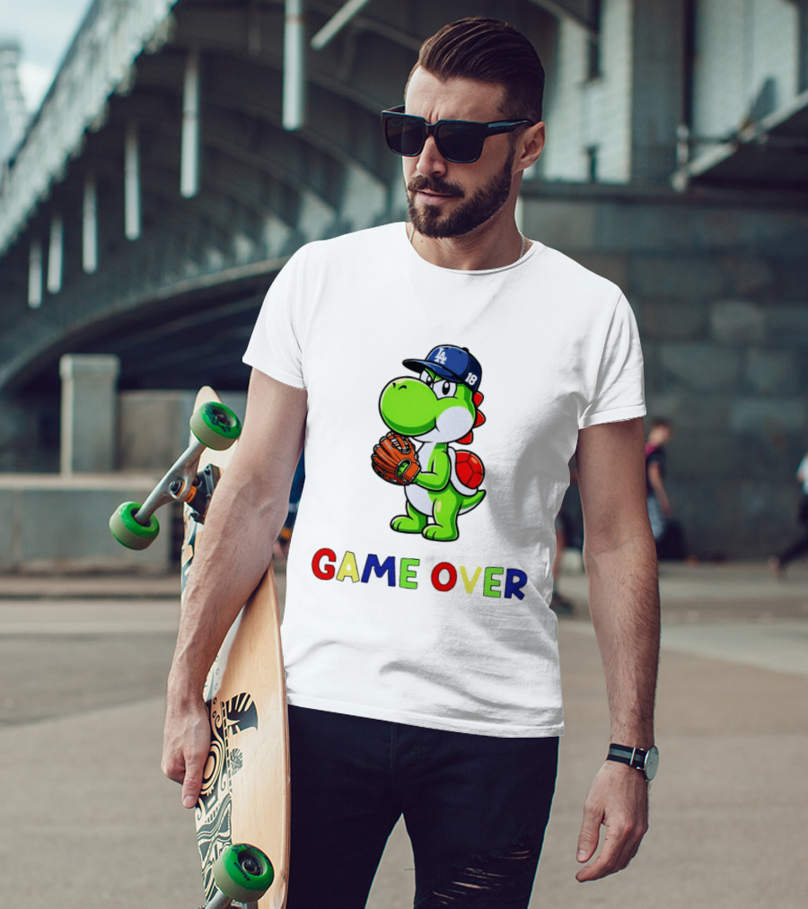 Yoshinobu Yoshi Super Mario LA Dodgers Baseball Game Over T-Shirt