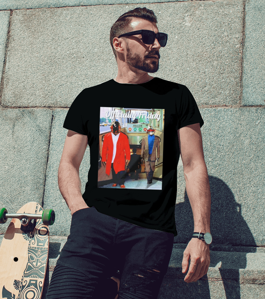 Daft Punk Officially Friday Tokyo Subway Entrance T-Shirt