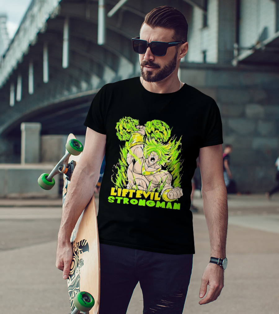 Dragon Ball Z Lift Evil Strongman Broly Power Lifting T-Shirt