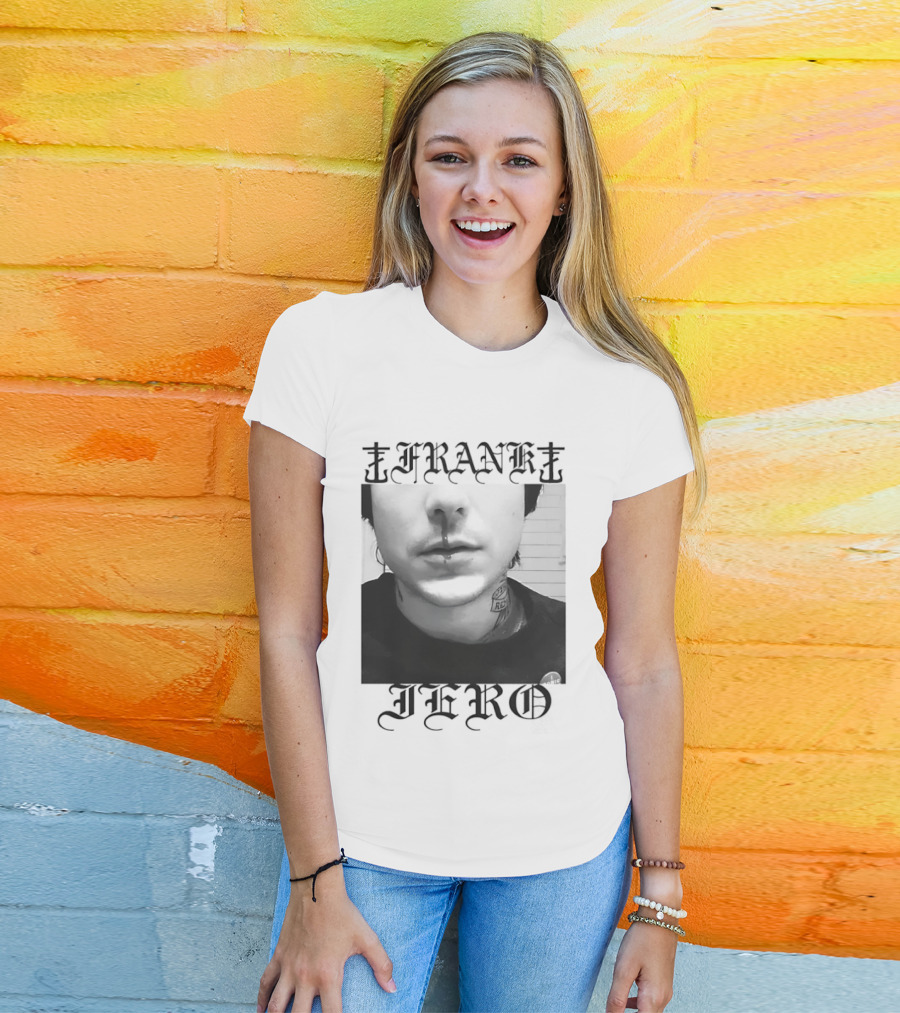 Frank Iero Nose Bleed Portrait Dark Gothic T-Shirt