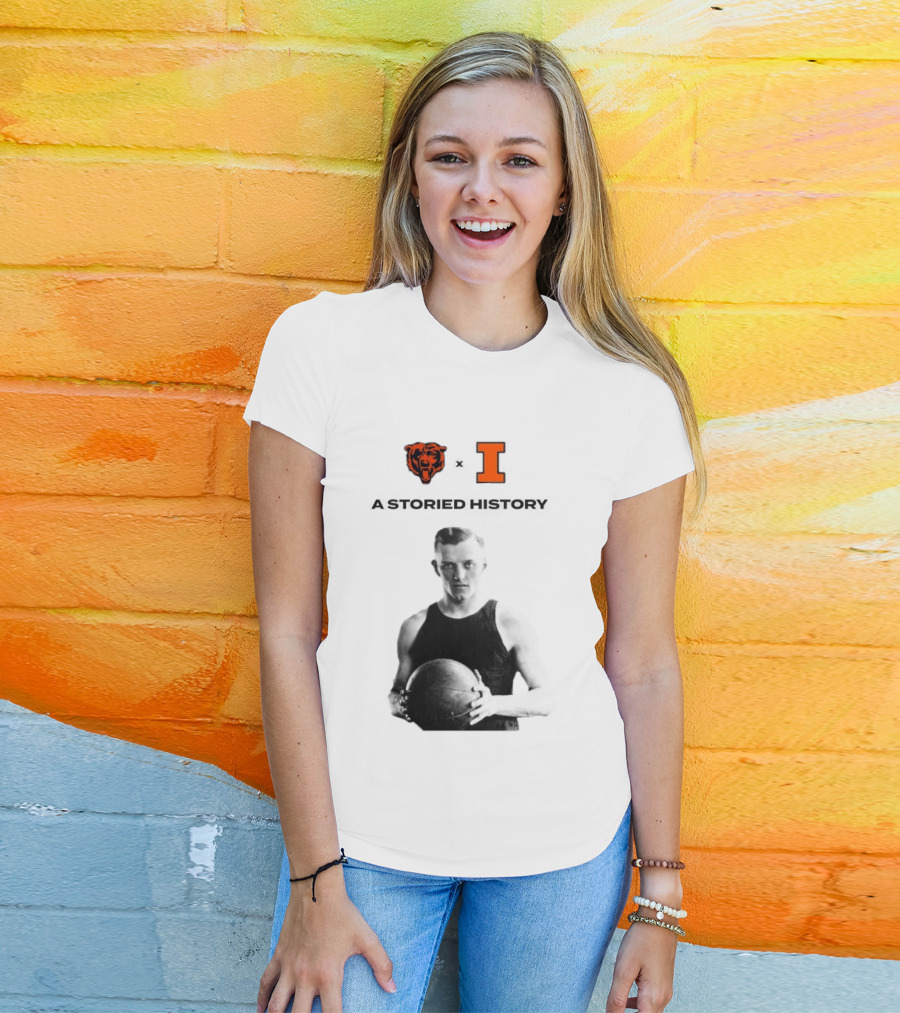 Chicago Bears Illinois Fighting Illini George Halas Storied History T-Shirt