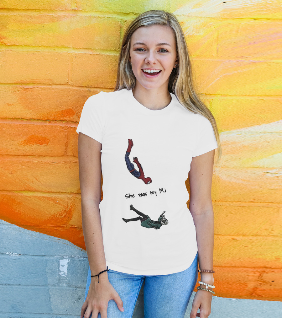 Spider Man She Was My MJ Falling Tribute Scene T-Shirt