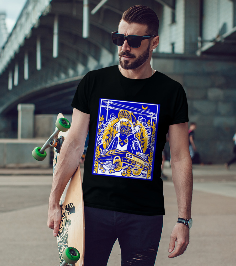 Baddies Los Angeles Riot Squad Galaxy Car Artwork By Ms. Yellow T-Shirt