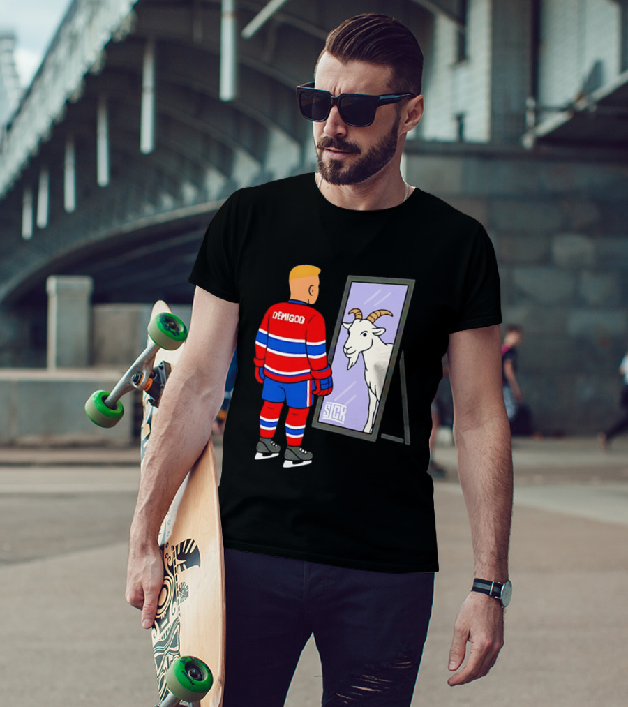 Ivan Demidov Montreal Canadiens Demigod Goat Mirror Reflection T-Shirt