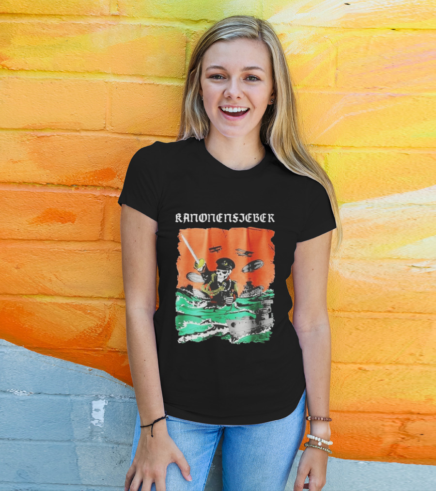 Kanonenfieber Soldatenschicksale 2026 Tour Naval Warfare Skeleton Captain Swords And Battleships T-Shirt