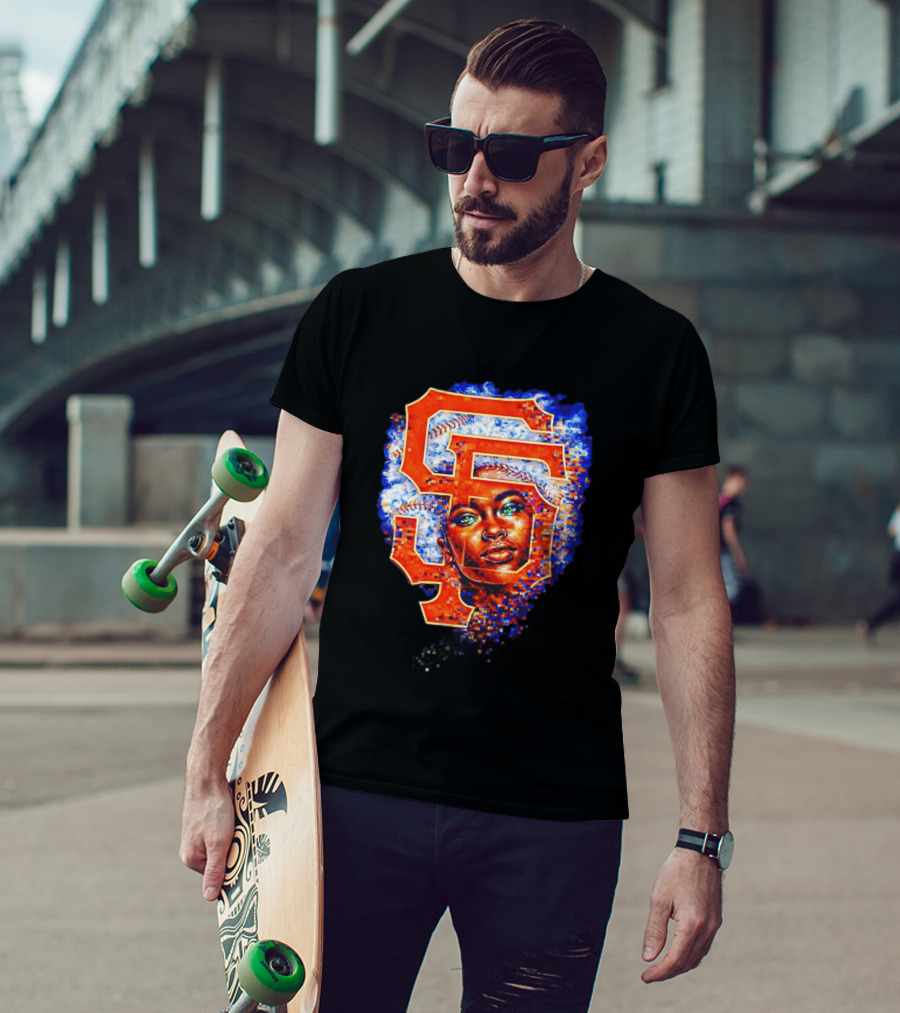 San Francisco Giants Black Heritage Night 2026 Baseball SF Logo Afro T-Shirt