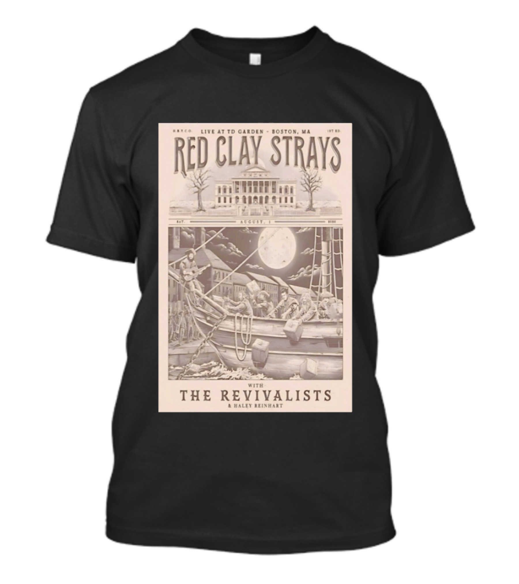 Red Clay Strays Live At TD Garden Boston MA August 1 2026 With The Revivalists Haley Reinhart T-Shirt