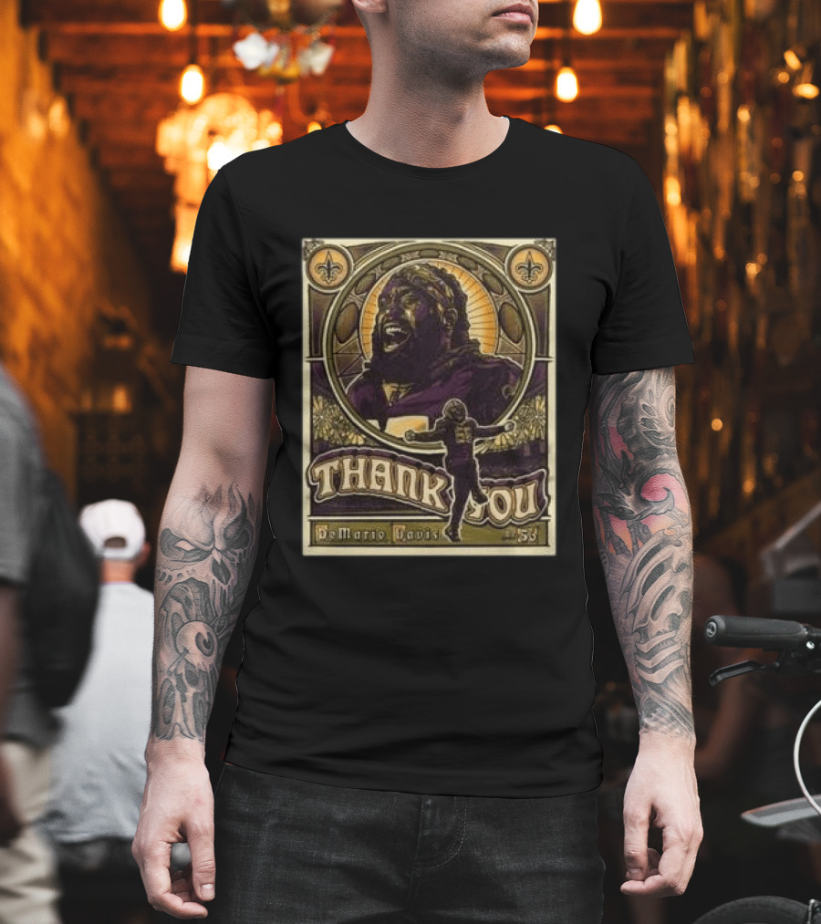 New Orleans Saints Thank You Demario Davis #56 T-Shirt