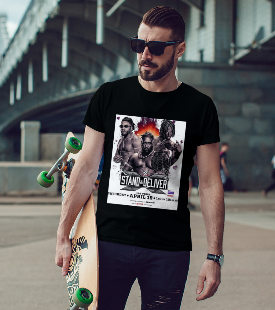 Trick Williams Jevon Evans WWE Stand And Deliver Las Vegas April 19 2025 Event T-Shirt