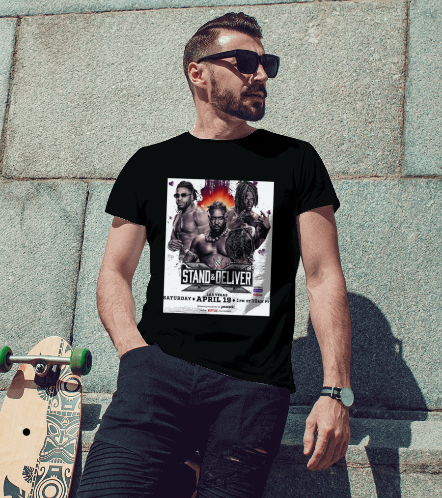 Trick Williams Jevon Evans WWE Stand And Deliver Las Vegas April 19 2025 Event T-Shirt