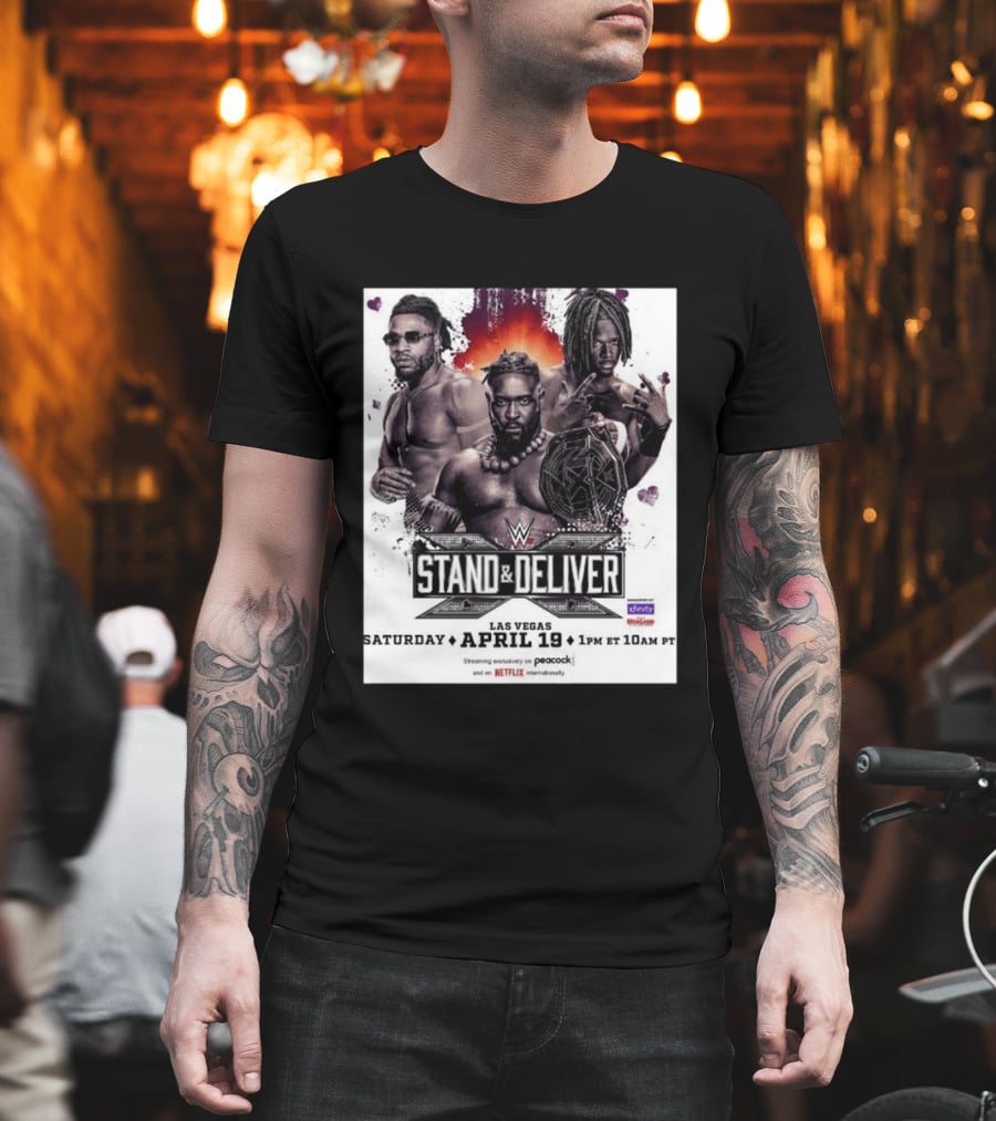 Trick Williams Jevon Evans WWE Stand and Deliver Las Vegas April 19 2025 Event T-Shirt
