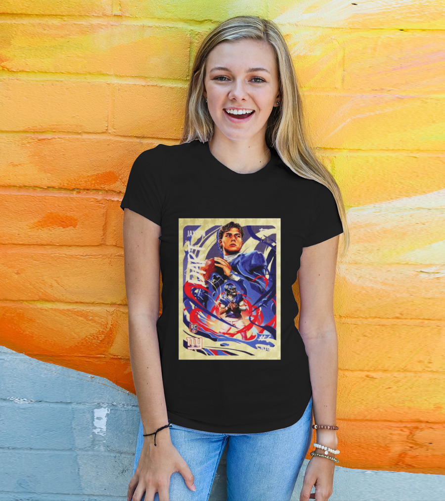 Jaxson Darts RC Ultra Violet Superfractor Topps NY Giants NFL Rookie Card T-Shirt