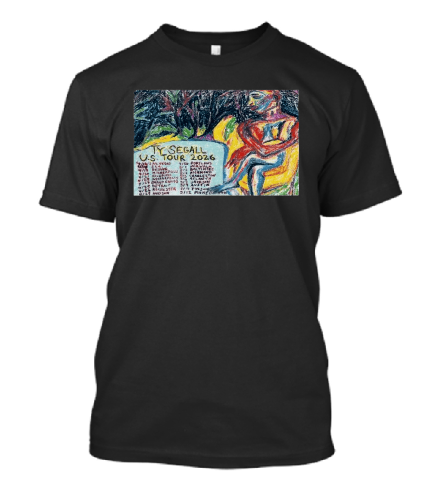 Ty Segall US Tour 2026 Dates And Colorful Artistic T-Shirt