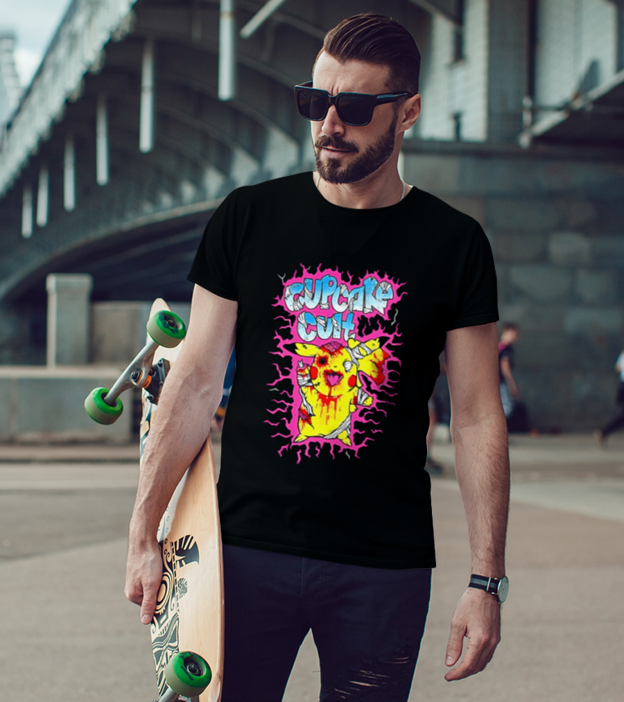 Zombie Pikachu Cupcake Cult Electric Aura Anime Fan Favorite T-Shirt