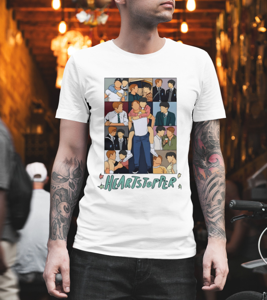 Heartstopper Nick and Charlie Comic Art Eras Tour T-Shirt