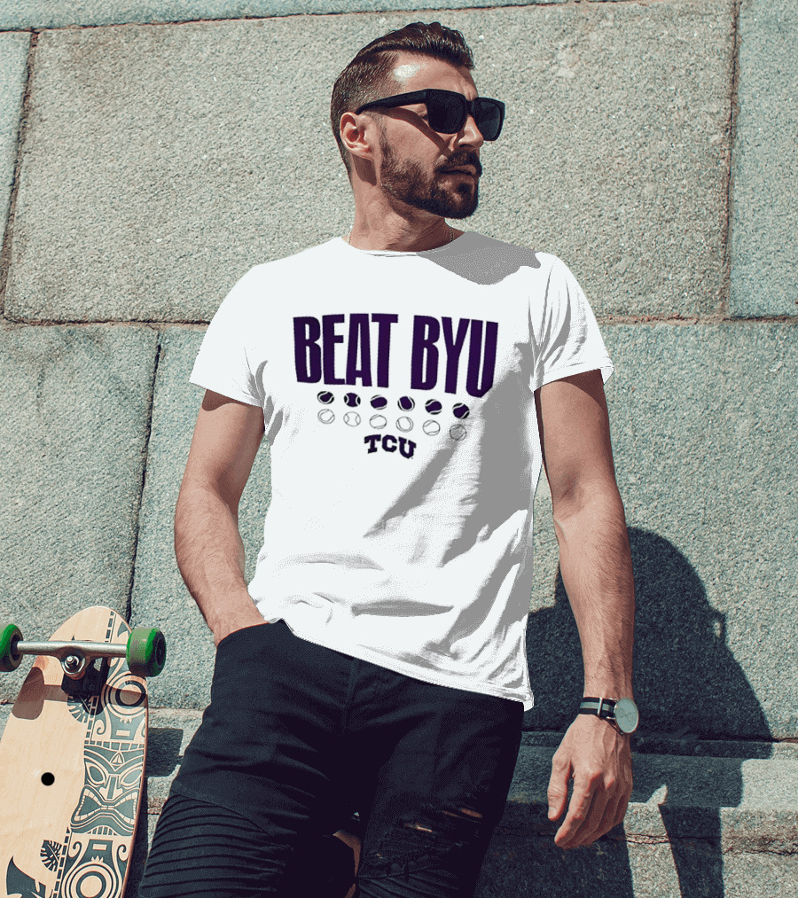 TCU Beat BYU Baseball Football Rivalry T-Shirt