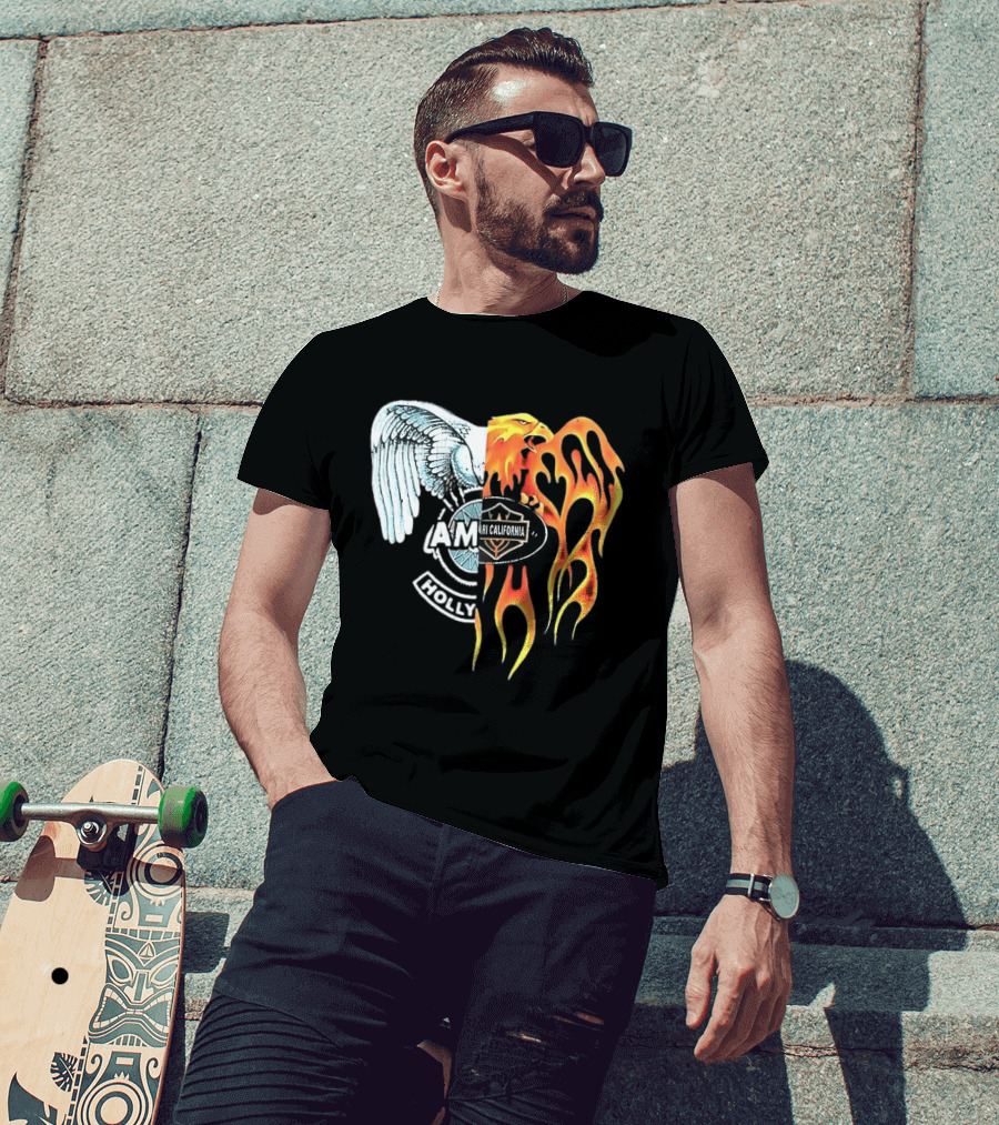 AMIRI Hollywood Spliced Eagle Fire Wing T-Shirt