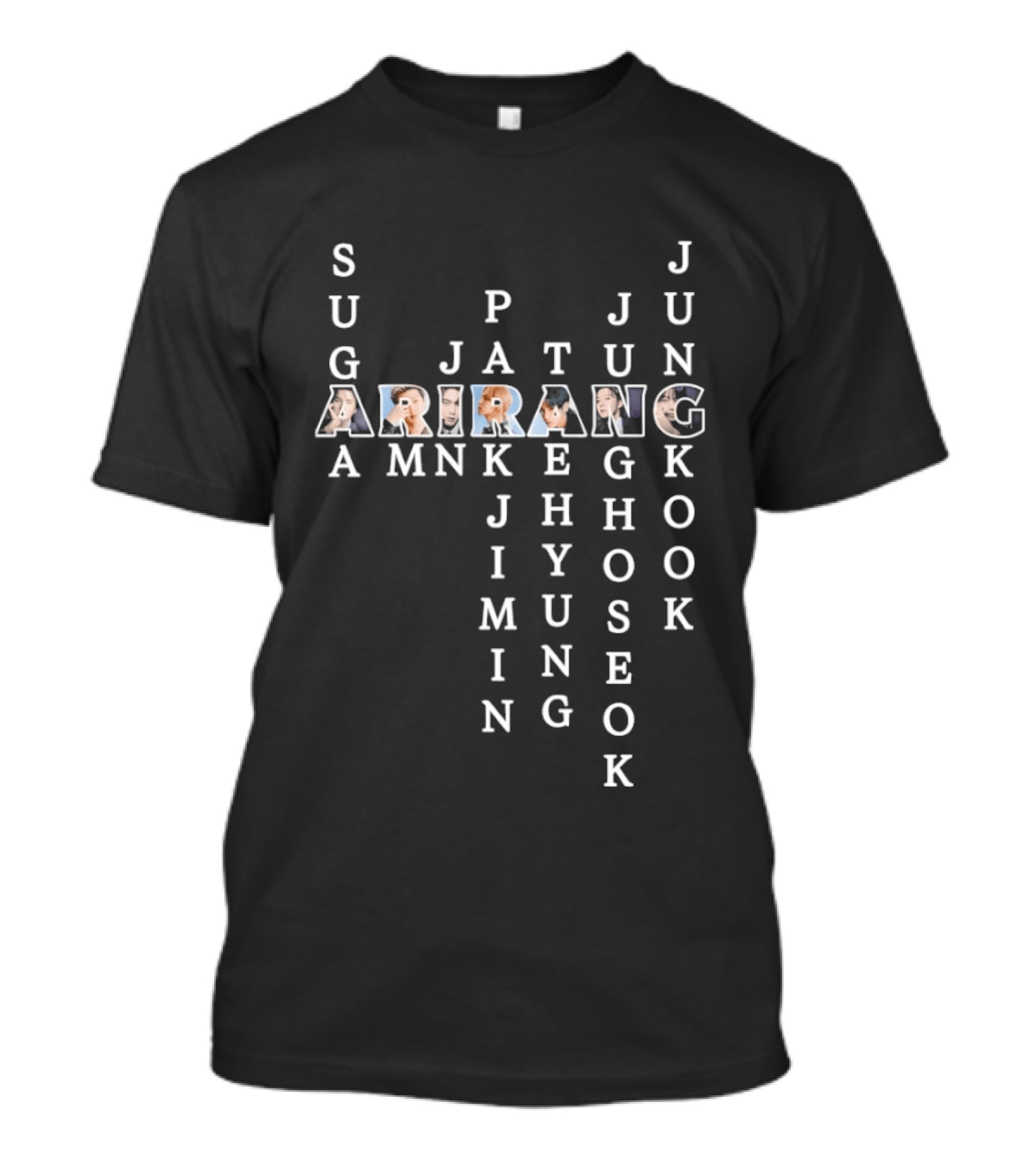 Suga Rm Jin Park Jimin Taehyung Jung Hoseok Jungkook Arirang BTS Band T-Shirt