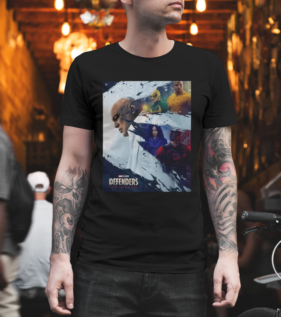 Marvel Television Defenders Fight For New York Heroes Assemble T-Shirt