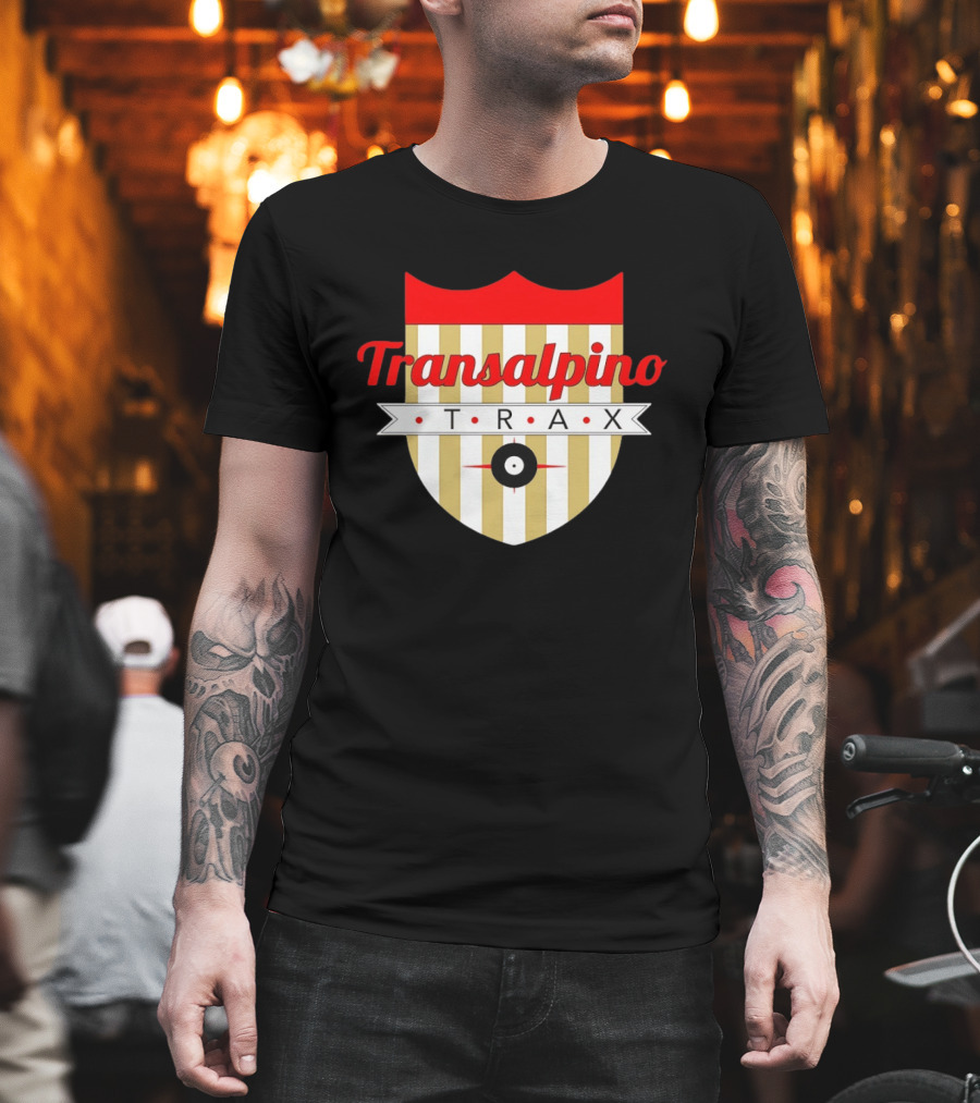 Transalpino Trax Shield Stripes and Record T-Shirt