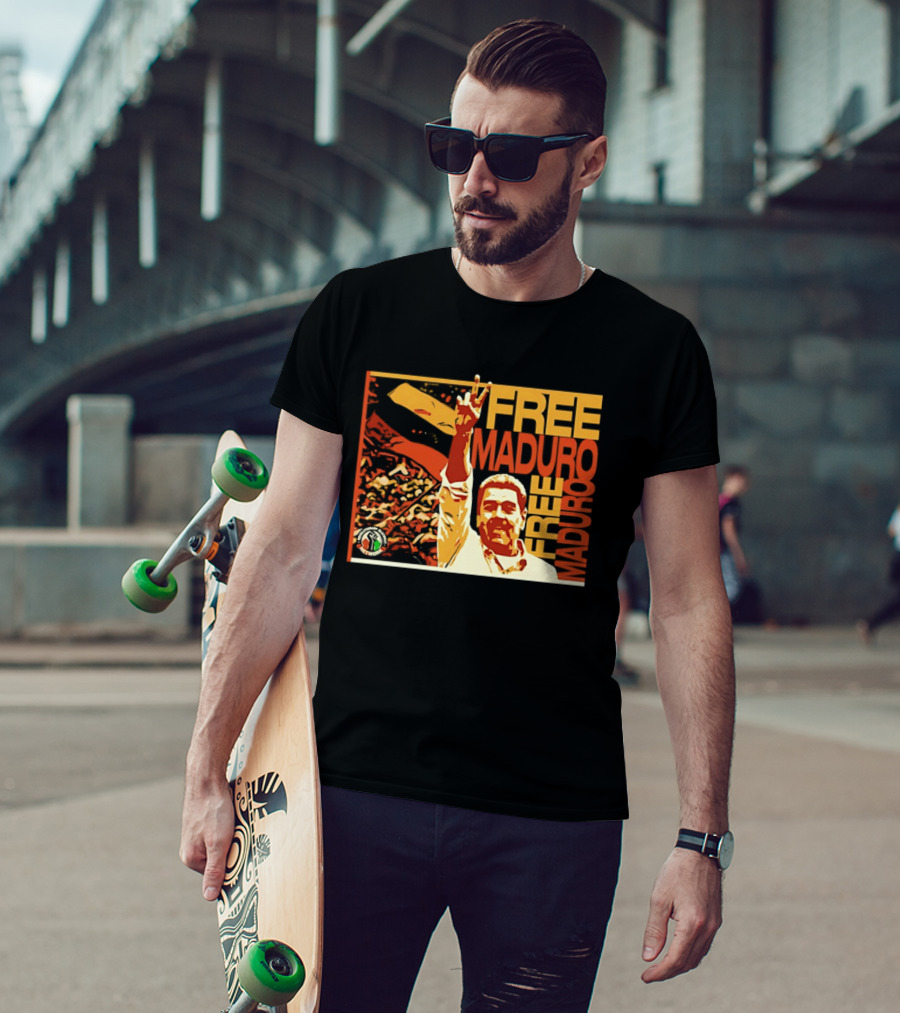 FREE MADURO Nicolas Maduro Peace Sign Protest T-Shirt
