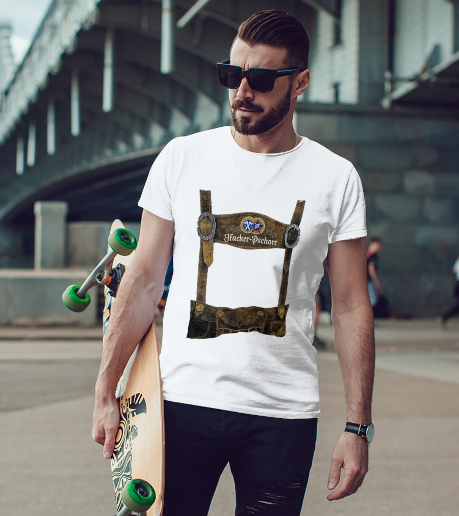 Hacker Pschorr Lederhosen Oktoberfest Beer Festival Bavarian Costume T-Shirt