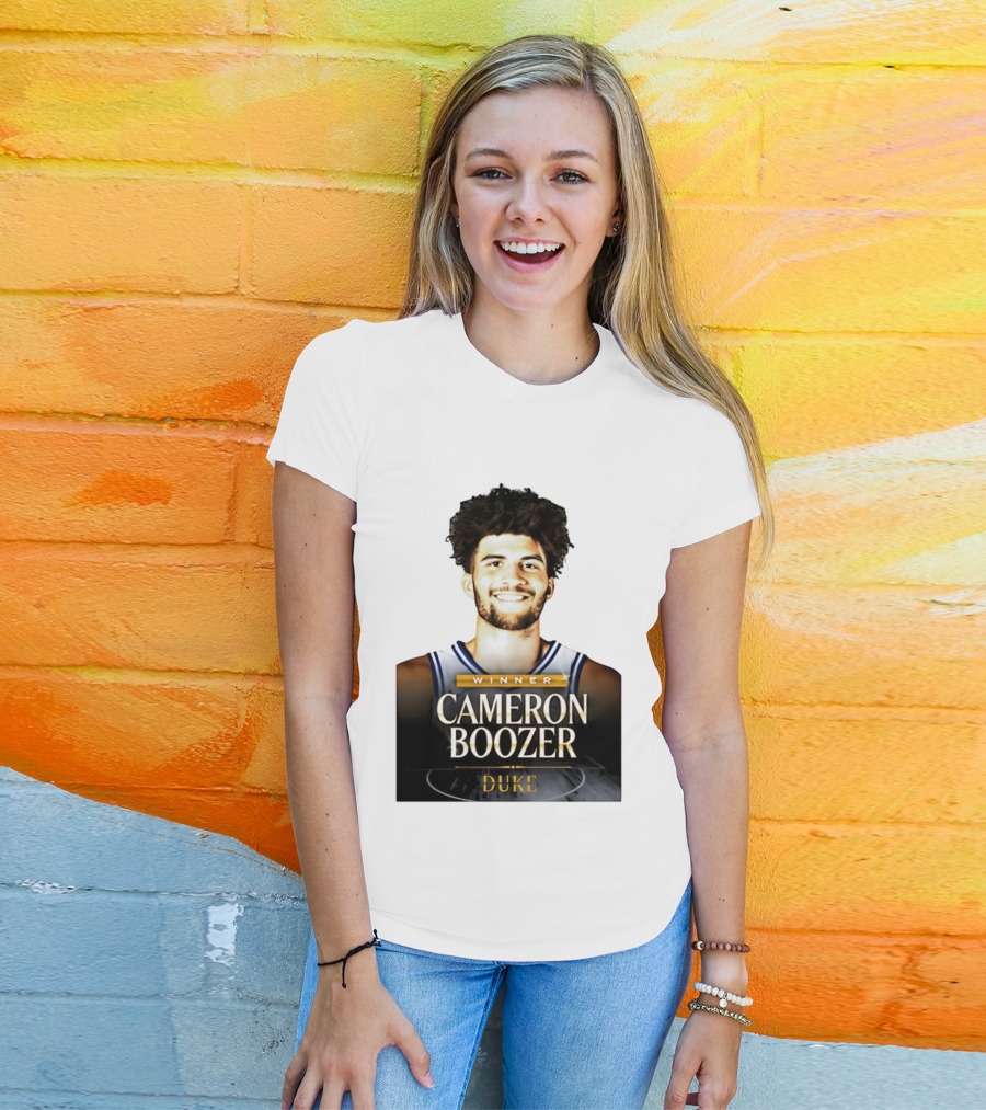 Winner Cameron Boozer Duke Basketball 2026 Naismith Men's College Player Of The Year T-Shirt