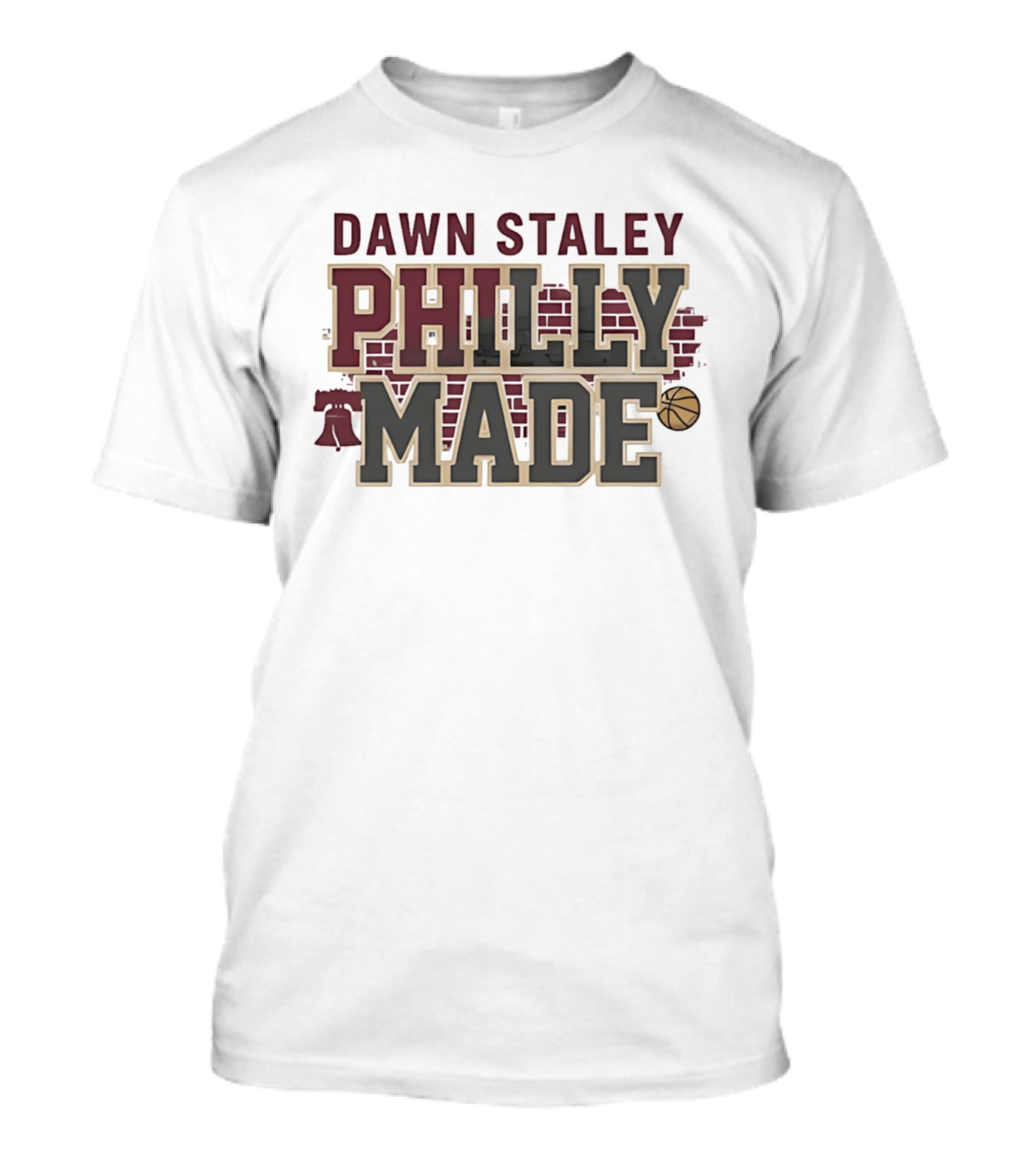 Dawn Staley Philly Made Basketball Brick Wall T-Shirt