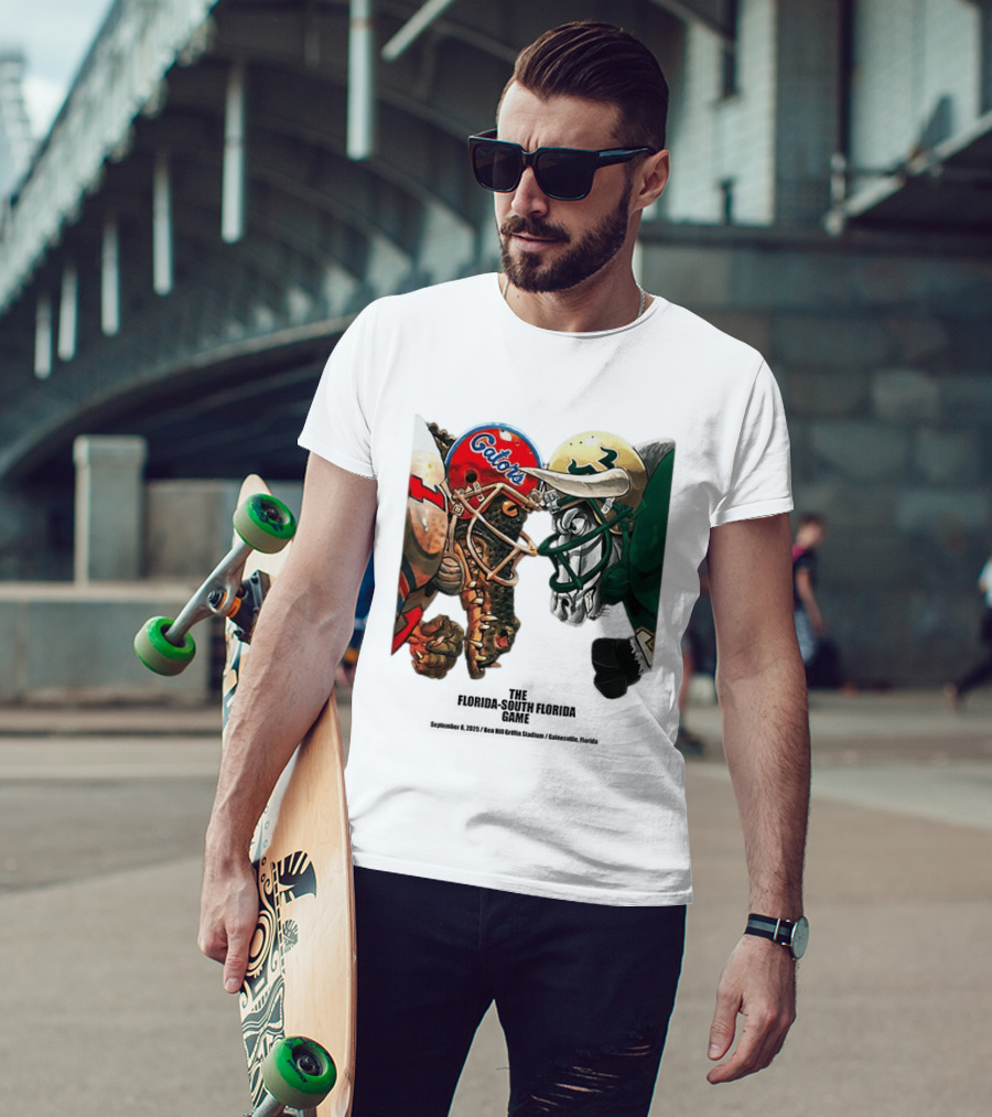 Florida Gators Vs South Florida Bulls Rivalry Helmets Showdown T-Shirt
