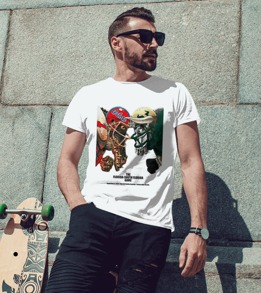 Florida Gators Vs South Florida Bulls Rivalry Helmets Showdown T-Shirt