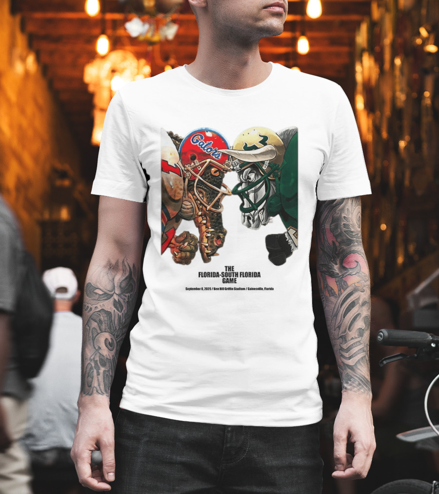 Florida Gators Vs South Florida Bulls Rivalry Helmets Showdown T-Shirt