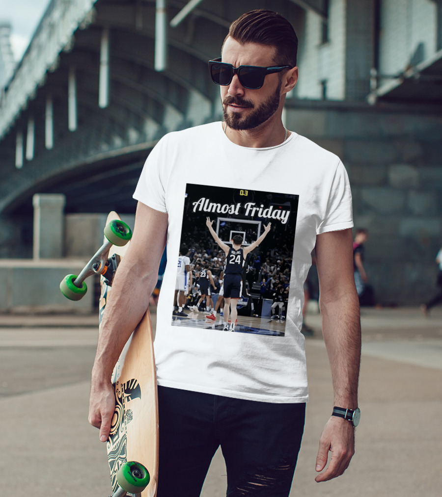 UConn Huskies March Madness Almost Friday Basketball Court Triumph T-Shirt